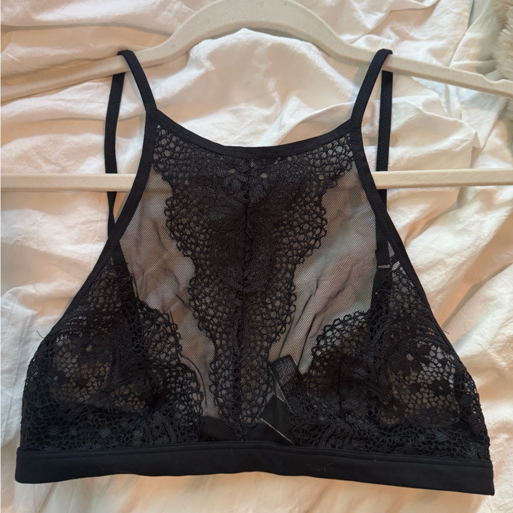 Victoria's Secret Sheer Black Lace Lingerie